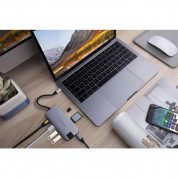 HyperDrive Slim 8-in-1 USB-C Hub - мултифункционален хъб за свързване на допълнителна периферия за MacBook Pro и устройства с USB-C (тъмносив) 1