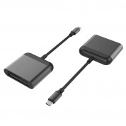 HyperDrive USB-C Pro Card Reader - четец за microSD, SD и CF карти памет за мобилни устройства с USB-C (черен) 2