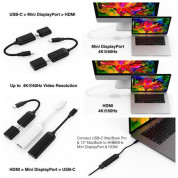 HyperDrive USB-C to 4K60Hz HDMI And Mini DisplayPort Adapter - адаптери за конвертиране на USB-C към Mini DisplayPort и от Mini DisplayPort към HDMI 2
