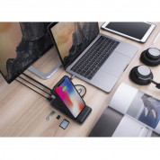 HyperDrive 7.5W Wireless Charger USB-C Hub - поставка (пад) за безжично зареждане и мултифункционален USB-C хъб (черен) 3