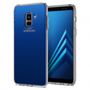 Spigen Liquid Crystal Case - тънък силиконов (TPU) калъф за Samsung Galaxy A8 (2018) (прозрачен) 