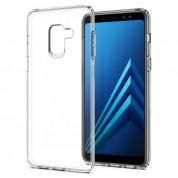 Spigen Liquid Crystal Case - тънък силиконов (TPU) калъф за Samsung Galaxy A8 (2018) (прозрачен)  2