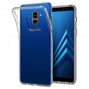 Spigen Liquid Crystal Case - тънък силиконов (TPU) калъф за Samsung Galaxy A8 (2018) (прозрачен)  3