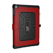 Urban Armor Gear Metropolis Folio Case - удароустойчив хибриден кейс от най-висок клас за iPad 5 (2017), iPad 6 (2018) (червен-черен)