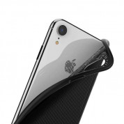 Spigen La Manon Classy Case - дизайнерски силиконов (TPU) калъф за iPhone XR (черен)  5