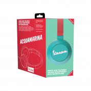 Vespa Acquamarina Pop Headphones - слушалки с микрофон за мобилни устройства с 3.5 мм стерео-жак (светлозелен) 8