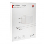 Huawei Super Charger 40W CP84 with USB-C Cable HW-100400 - захранване с технология за бързо зареждане за мобилни устройства с USB-C (бял) (ритейл опаковка) 4