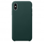 SDesign Leather Original Case - качествен кожен (естествена кожа) кейс за iPhone XS Max (зелен)