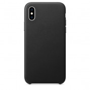 SDesign Leather Original Case - качествен кожен (естествена кожа) кейс за iPhone XS Max (черен)