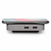 Moshi Symbus Q Compact USB-C Dock With Wireless Charging - Nordic Gray 2