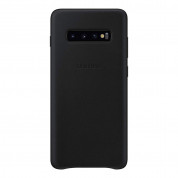 Samsung Leather Cover EF-VG975LBEGWW - оригинален кожен калъф (естествена кожа) за Samsung Galaxy S10 Plus (черен)