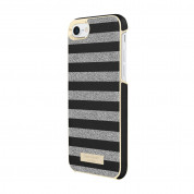 Kate Spade Wrap Glitter Stripe Case - удароустойчив хибриден кейс за iPhone SE (2020), iPhone 8, iPhone 7 (черен) 1