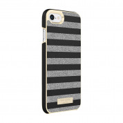 Kate Spade Wrap Glitter Stripe Case - удароустойчив хибриден кейс за iPhone SE (2020), iPhone 8, iPhone 7 (черен) 3
