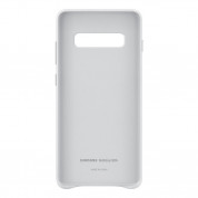 Samsung Leather Cover EF-VG975LWEGWW - оригинален кожен калъф (естествена кожа) за Samsung Galaxy S10 Plus (бял) 1