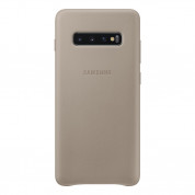 Samsung Leather Cover EF-VG975LJEGWW - оригинален кожен калъф (естествена кожа) за Samsung Galaxy S10 Plus (сив)