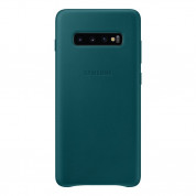 Samsung Leather Cover EF-VG975LGEGWW - оригинален кожен калъф (естествена кожа) за Samsung Galaxy S10 Plus (зелен)