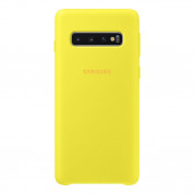Samsung Silicone Cover Case EF-PG973TY - оригинален силиконов кейс за Samsung Galaxy S10 (жълт)