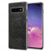 Spigen Liquid Crystal Glitter Case - тънък качествен силиконов (TPU) калъф за Samsung Galaxy S10 Plus (прозрачен)  2