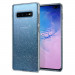 Spigen Liquid Crystal Glitter Case - тънък качествен силиконов (TPU) калъф за Samsung Galaxy S10 Plus (прозрачен)  4
