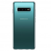 Spigen Liquid Crystal Case - тънък качествен силиконов (TPU) калъф за Samsung Galaxy S10 Plus (прозрачен)  1