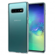 Spigen Liquid Crystal Case - тънък качествен силиконов (TPU) калъф за Samsung Galaxy S10 Plus (прозрачен) 