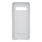 Samsung Leather Cover EF-VG973LWEGWW - оригинален кожен калъф (естествена кожа) за Samsung Galaxy S10 (бял) 1