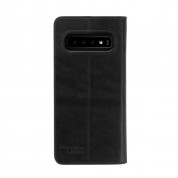 JT Berlin BookCase Tegel Case - хоризонтален кожен (естествена кожа) калъф тип портфейл за Samsung Galaxy S10 (черен) 2