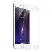 Premium Full Glue 5D Tempered Glass - обхващащо и ръбовете стъклено защитно покритие за дисплея на iPhone 8, iPhone 7 (бял)