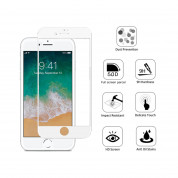 Premium Full Glue 5D Tempered Glass - обхващащо и ръбовете стъклено защитно покритие за дисплея на iPhone 8, iPhone 7 (бял) 1