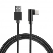 4smarts Basic USB-C Data Cable AngledCord - USB към USB-C кабел за устройства с USB-C порт (100 см.) (черен)