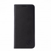 JT Berlin BookCase Tegel Case - хоризонтален кожен (естествена кожа) калъф тип портфейл за Huawei P30 (черен)