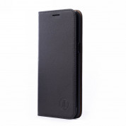 JT Berlin BookCase Tegel Case - хоризонтален кожен (естествена кожа) калъф тип портфейл за Huawei P30 (черен) 1