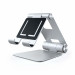 Satechi R1 Aluminum Foldable Stand - сгъваема алуминиева поставка за мобилни телефони, таблети и лаптопи до 12 инча (сребрист) 2