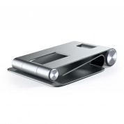 Satechi R1 Aluminum Foldable Stand - сгъваема алуминиева поставка за мобилни телефони, таблети и лаптопи до 12 инча (тъмносив) 3