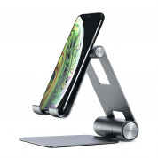 Satechi R1 Aluminum Foldable Stand - сгъваема алуминиева поставка за мобилни телефони, таблети и лаптопи до 12 инча (тъмносив) 4