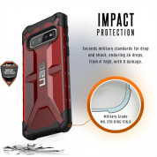 Urban Armor Gear Plasma - удароустойчив хибриден кейс за Samsung Galaxy S10 (червен) 2