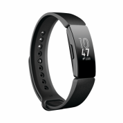 Fitbit Inspire - гривна с дисплей за следене на дневната и нощна активност на организмa за iOS, Android и Windows Phone (черен) 