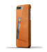 Mujjo Leather Wallet Case - кожен (естествена кожа) кейс с джоб за кредитна карта за iPhone 8 Plus, iPhone 7 Plus (кафяв) 1