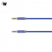 Just Wireless Aux Audio Cable - качествен 3.5 мм. аудио кабел (180 см) (син)