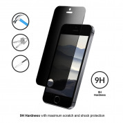 Eiger Privacy 2.5D Tempered Glass - калено стъклено защитно покритие с извити ръбове и определен ъгъл на виждане за дисплея на iPhone SE, iPhone 5S, iPhone 5 3