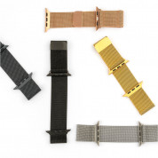 4smarts Metal Milanese Loop Band - стоманена, неръждаема каишка за Apple Watch 38мм, 40мм, 41мм (сив) 4