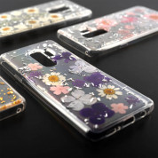 4smarts Soft Cover Glamour Bouquet - силиконов (TPU) калъф с цветя за Samsung Galaxy S10 (прозрачен-бял) 1
