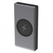 Platinet Power Bank 10000 mAh Dual Input Wireless Qi Charging - външна батерия с два USB и USB-C изходи и безжично зареждане (сребрист)