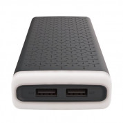 Platinet Power Bank 20000mAh - външна батерия с 2 USB изходa за таблети и смартфони (черен)