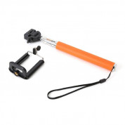 Omega Monopod Smartphones Cable Telescopic Pole Selfie Stick - селфи монопод за мобилни устройства (оранжев) 2