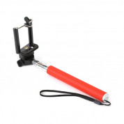 Omega Monopod Smartphones Cable Telescopic Pole Selfie Stick - селфи монопод за мобилни устройства (червен)