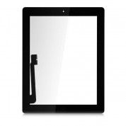 OEM iPad 3 Touch Screen Digitizer with Home button - резервен дигитайзер (тъч скриийн) с външно стъкло и Home бутон за iPad 3 (черен) 2