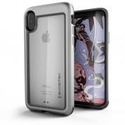 Ghostek Atomic Slim Case - хибриден удароустойчив кейс за iPhone XS, iPhone X (сребрист)
