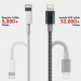 Nonda ZUS 90 Lightning Carbon Fiber Cable - Lightning кабел с оплетка от карбон за iPhone, iPad и устройства с Lightning порт 4