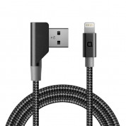 Nonda ZUS 90 Lightning Carbon Fiber Cable - Lightning кабел с оплетка от карбон за iPhone, iPad и устройства с Lightning порт